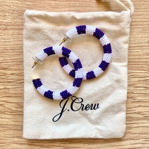 Alison Lou x J. Crew - Striped Beaded Hoop Earrings - Hypoallergenic